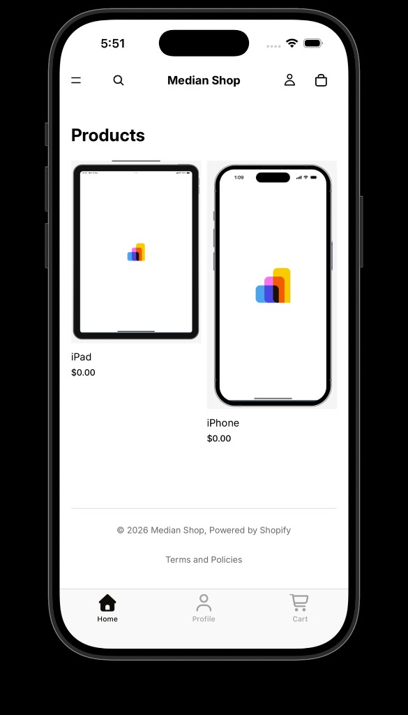 Median Shop app preview